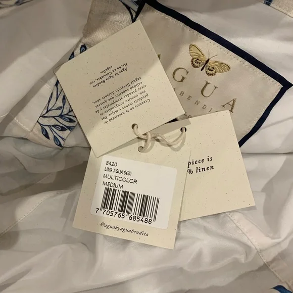 Agua by Agua Bendita Lima Tiered Printed Linen Maxi Dress - Picture 7 of 7